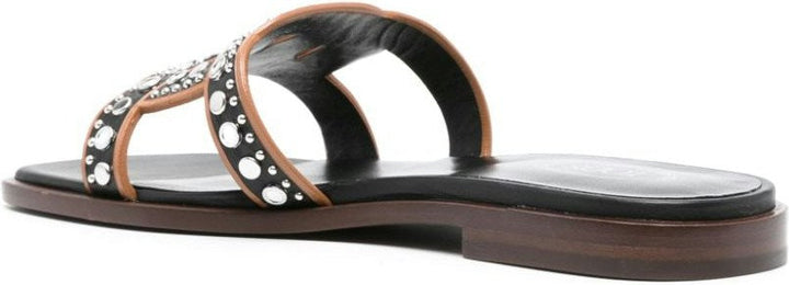 LEATHER FLAT SANDALS