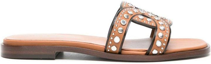 LEATHER FLAT SANDALS
