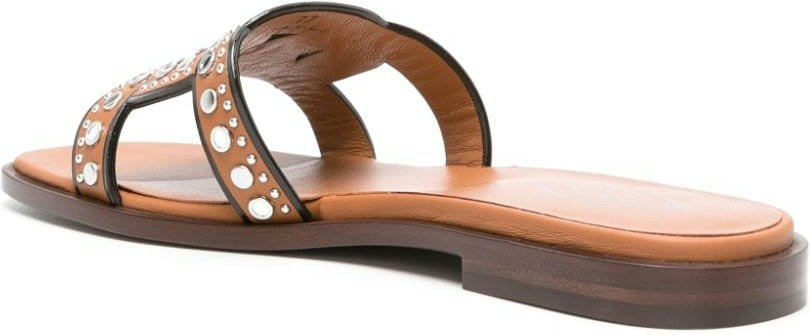 LEATHER FLAT SANDALS