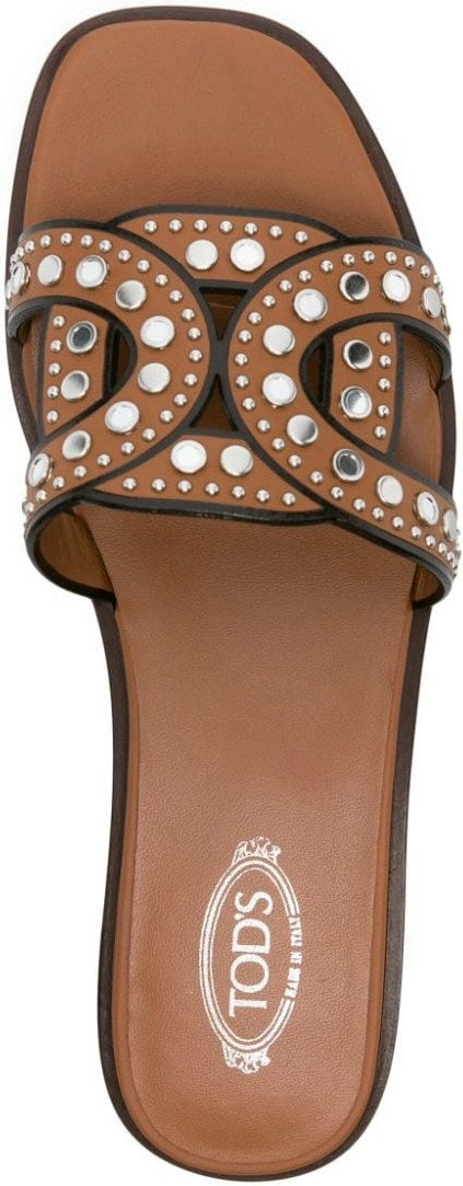 LEATHER FLAT SANDALS