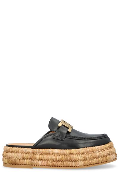 KATE LOGO PLAQUE MULES