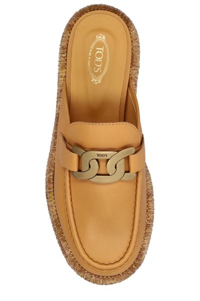 RAFFIA & LEATHER SLIP ONS