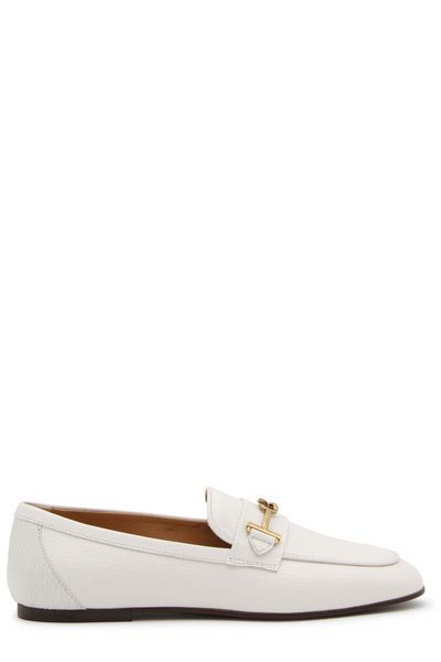 LEATHER ALMOND TOE LOAFERS