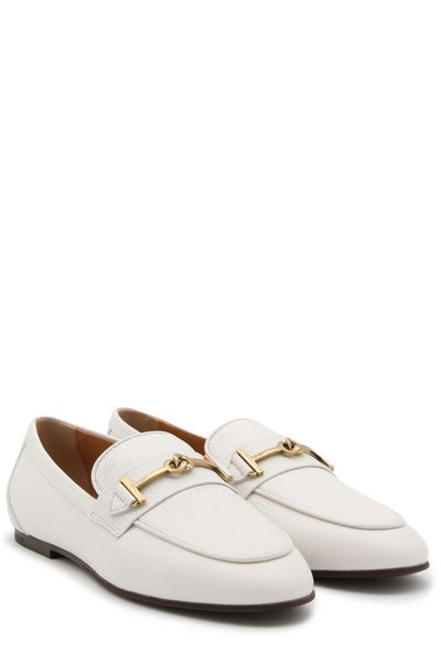 LEATHER ALMOND TOE LOAFERS