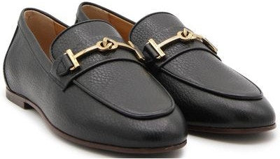 LEATHER LOAFERS WITH BOW