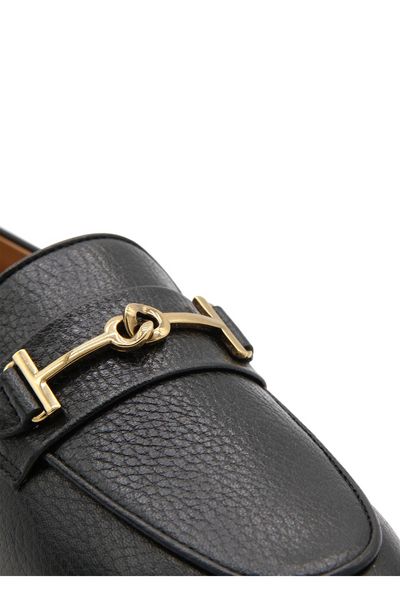 LEATHER ALMOND TOE LOAFERS