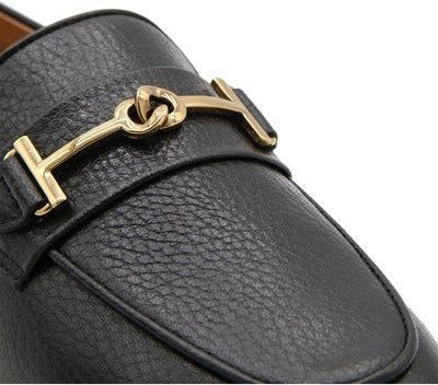 LEATHER LOAFERS WITH BOW