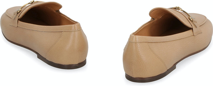 LEATHER LOAFERS WITH BOW