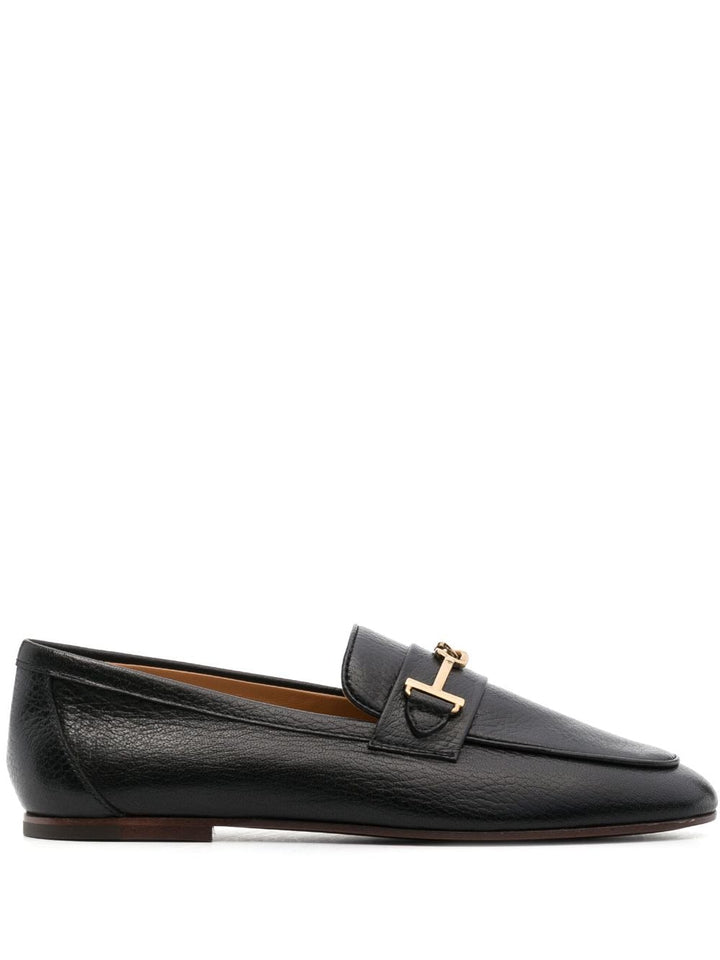 T-RING LEATHER LOAFERS