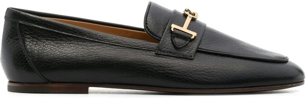 LOGO-PLAQUE LEATHER LOAFERS