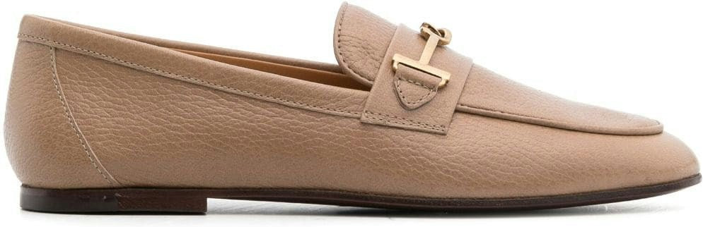 LOGO-PLAQUE LEATHER LOAFERS