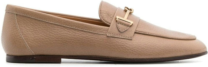 LOGO-PLAQUE LEATHER LOAFERS