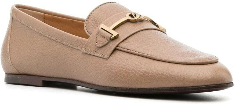 LOGO-PLAQUE LEATHER LOAFERS