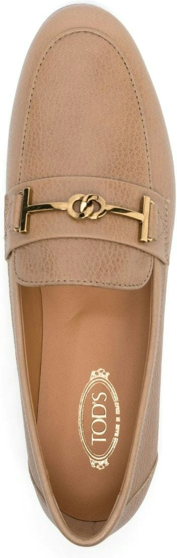 LOGO-PLAQUE LEATHER LOAFERS