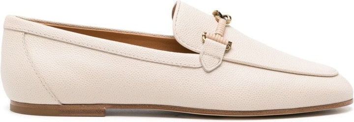 KNOT PLAQUE LEATHER LOAFERS