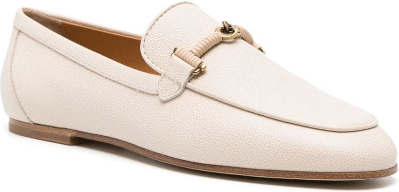 KNOT PLAQUE LEATHER LOAFERS