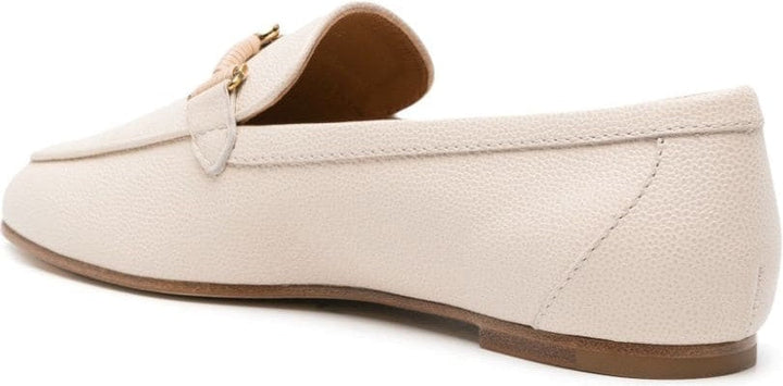 KNOT PLAQUE LEATHER LOAFERS