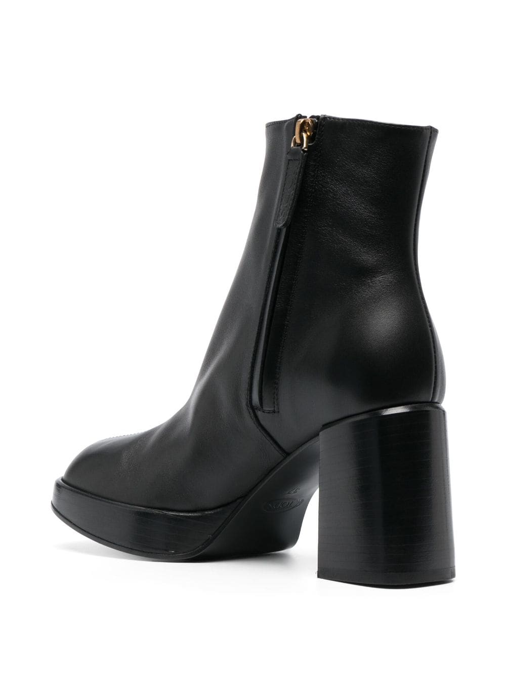 LEATHER 80MM SQUARE TOE BOOTS.