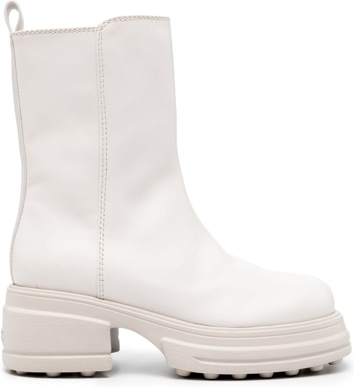 LEATHER ZIP UP BOOTS