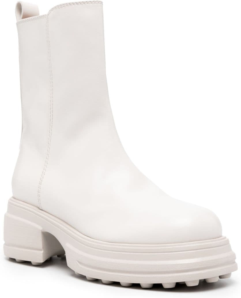 LEATHER ZIP UP BOOTS