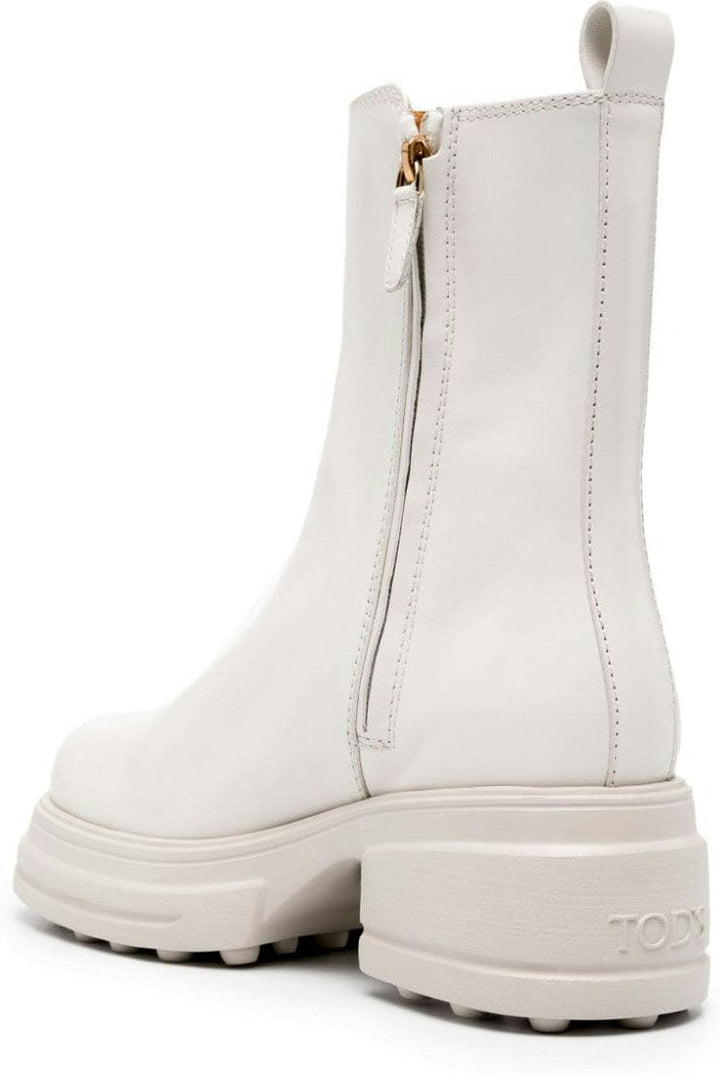 LEATHER ZIP UP BOOTS