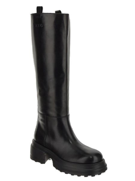 LOGO EMBOSSED KNEE LENGTH BOOTS