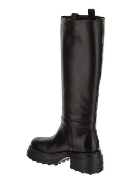 LOGO EMBOSSED KNEE LENGTH BOOTS
