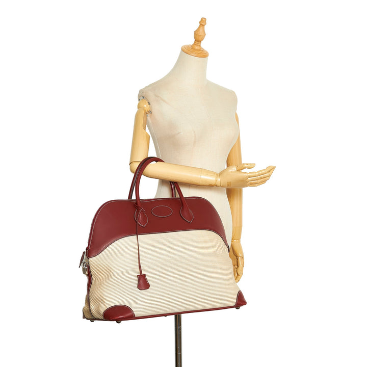 Top quality Hermes Toile Bolide 35 Travel Bag