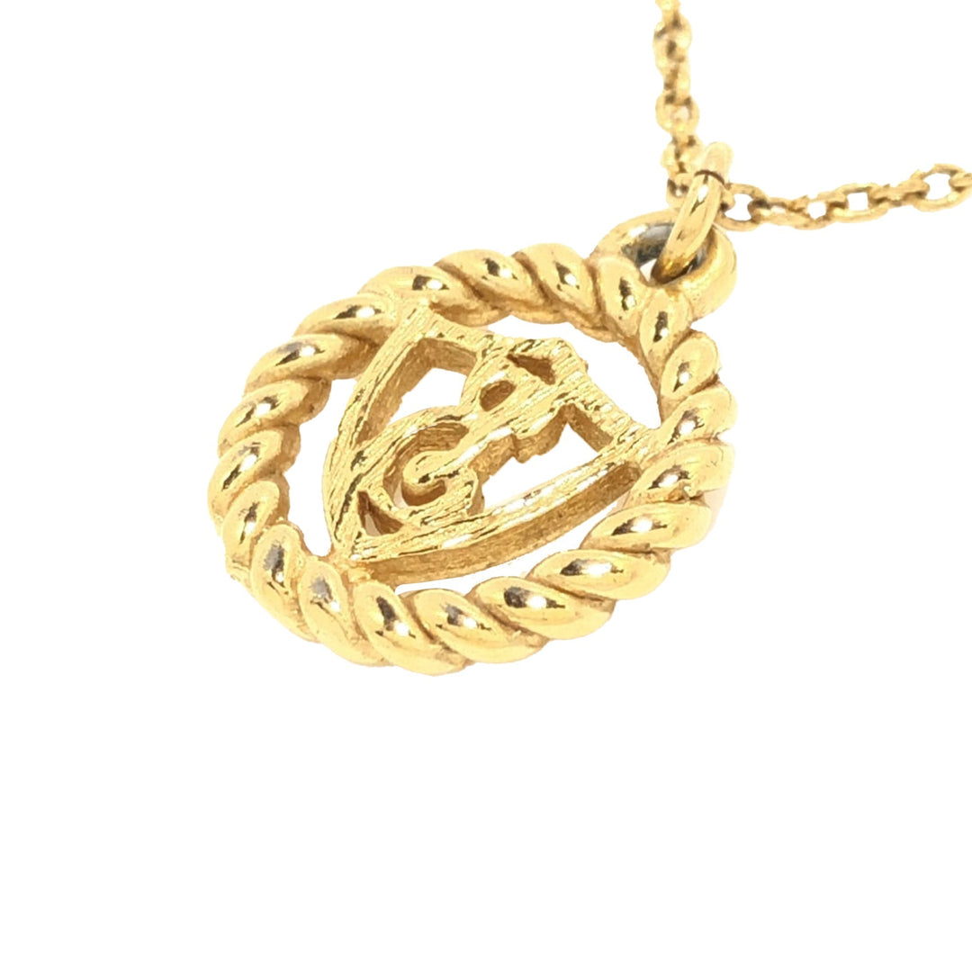 BURBERRY Logo Pendant Necklace Costume Necklace