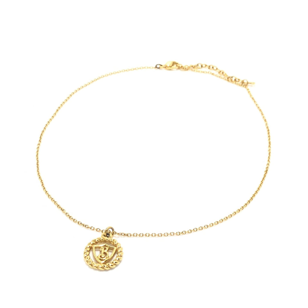 BURBERRY Logo Pendant Necklace Costume Necklace
