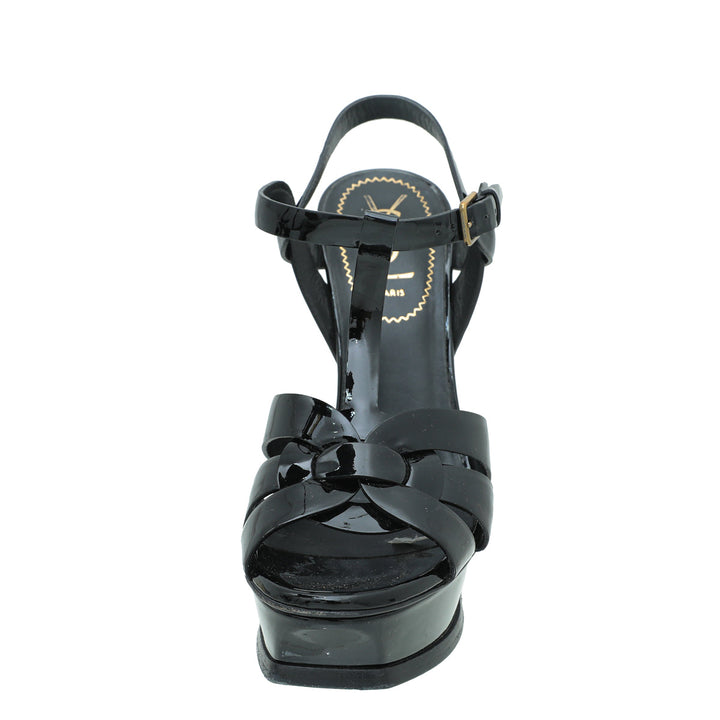 YSL Black Tribute Sandal 36