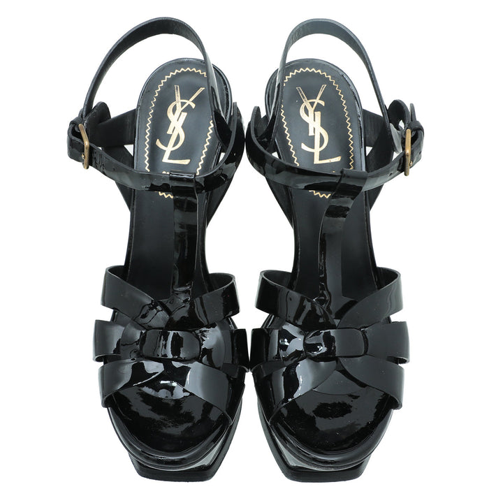 YSL Black Tribute Sandal 36