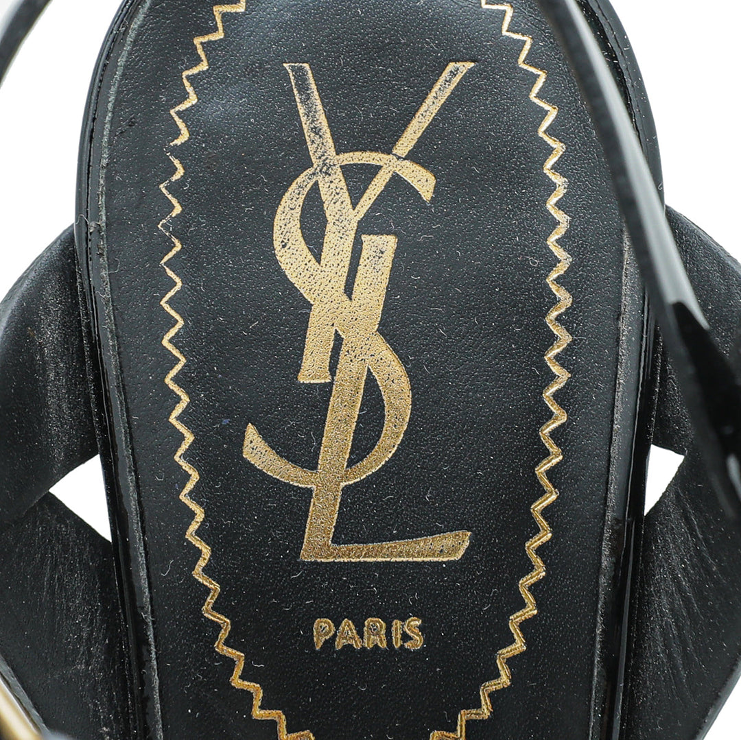 YSL Black Tribute Sandal 36