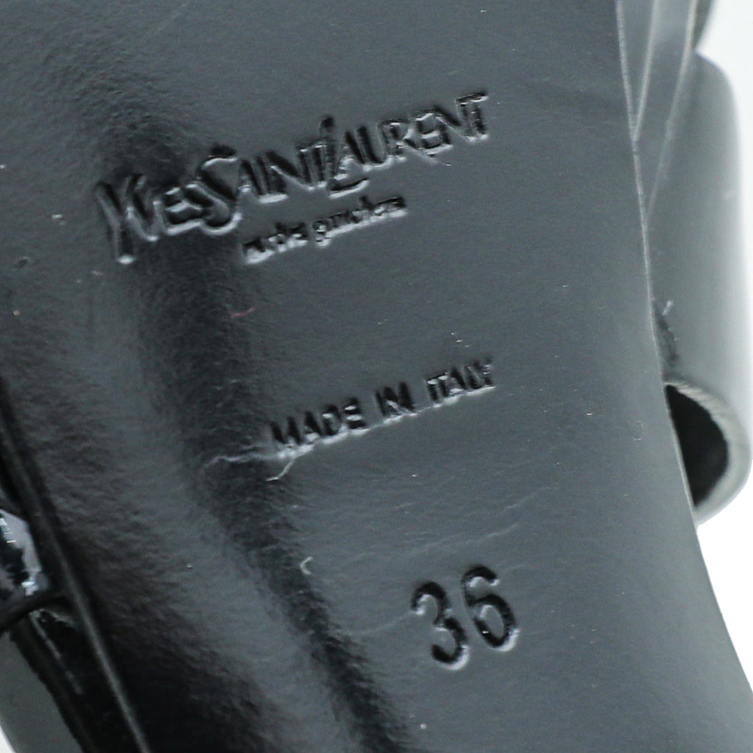 YSL Black Tribute Sandal 36