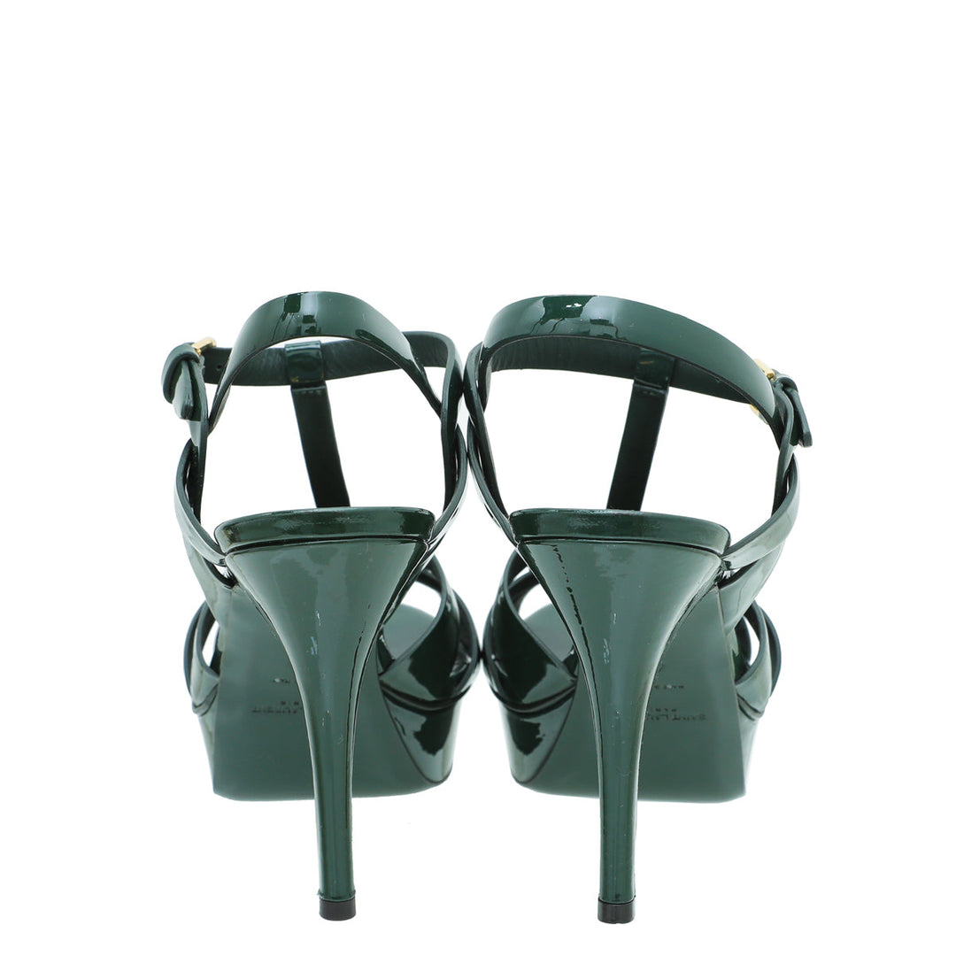 YSL Forest Green Tribute Sandal 40