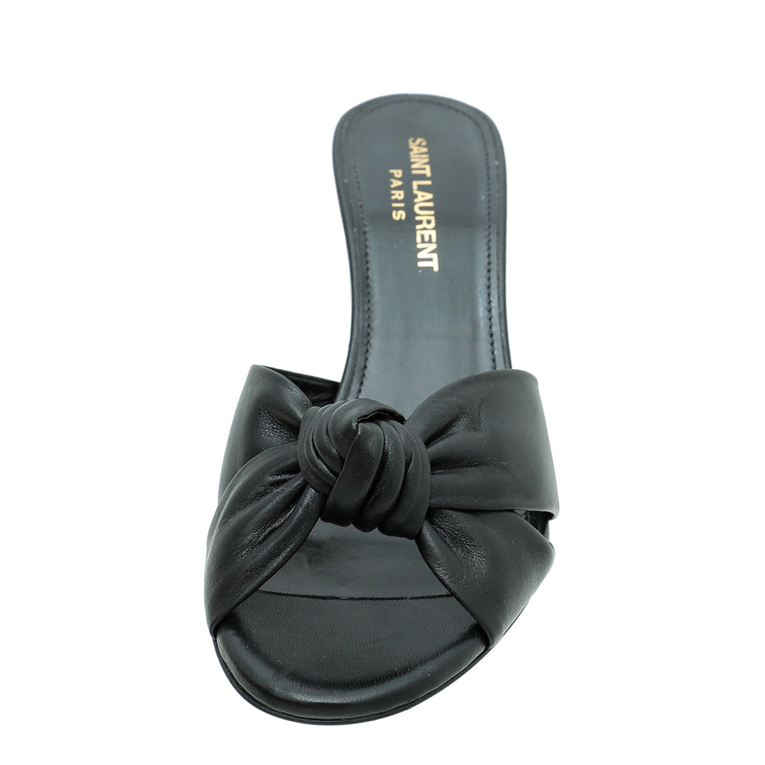 YSL Black Bianca Heeled Mules 36