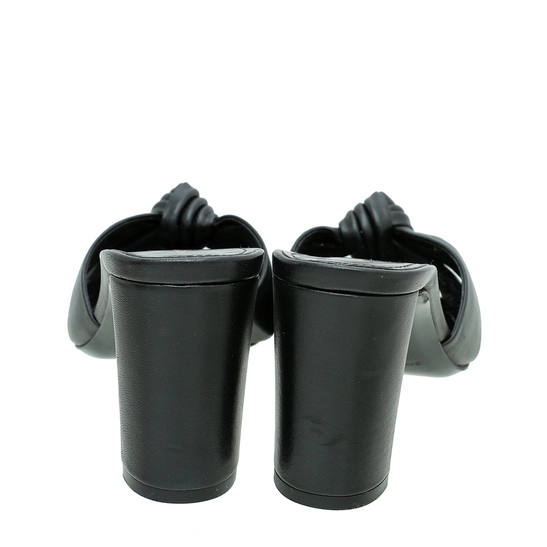 YSL Black Bianca Heeled Mules 36
