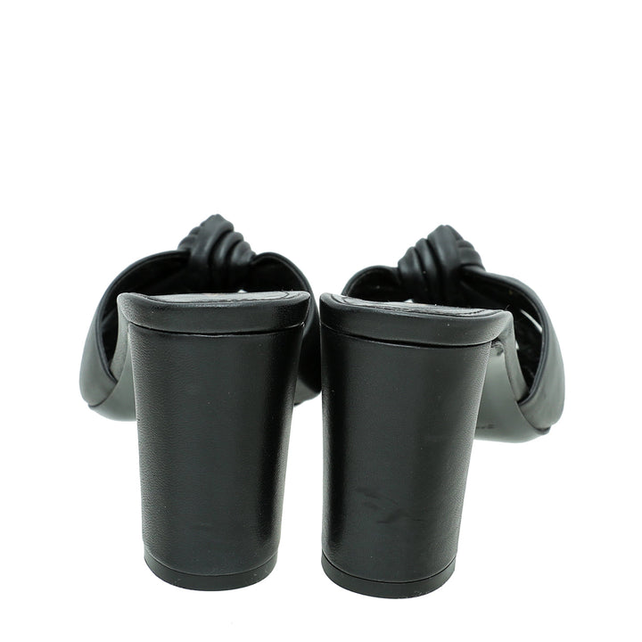 YSL Black Bianca Heeled Mules 36