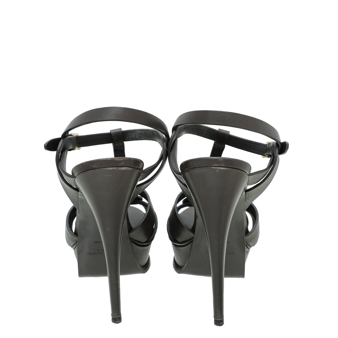 YSL Chocolate Tribute Sandal 40