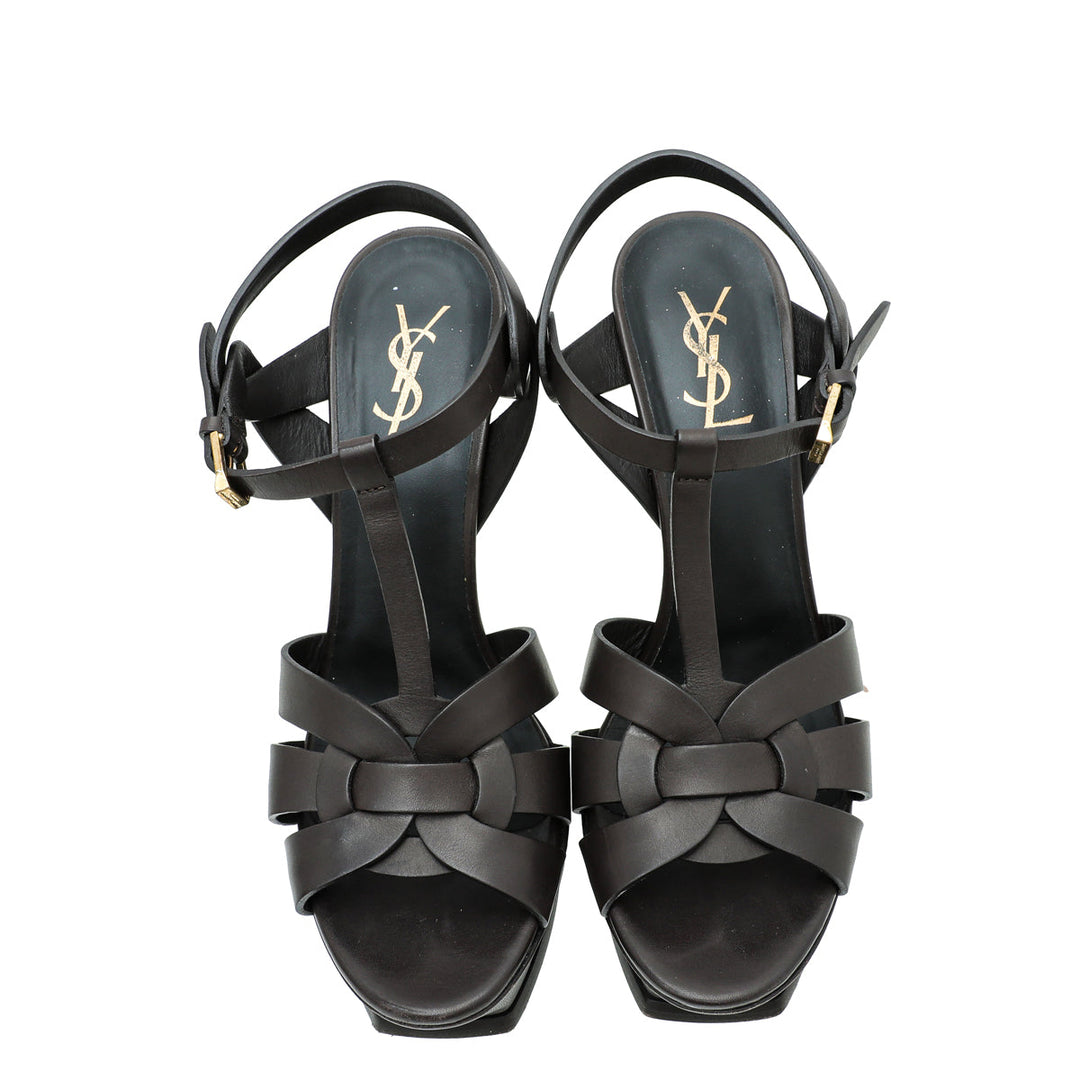 YSL Chocolate Tribute Sandal 40