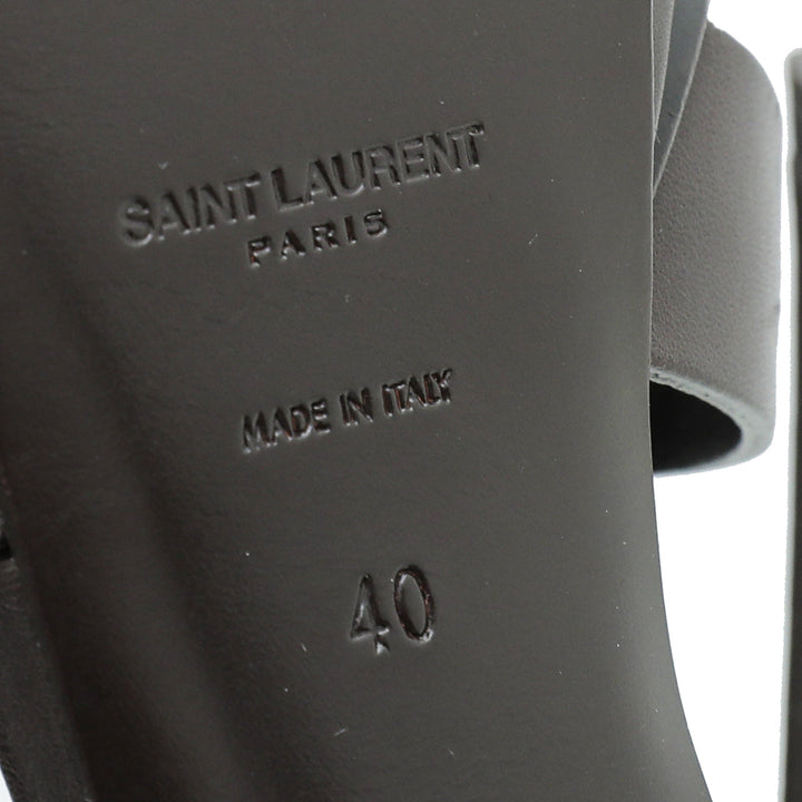 YSL Chocolate Tribute Sandal 40