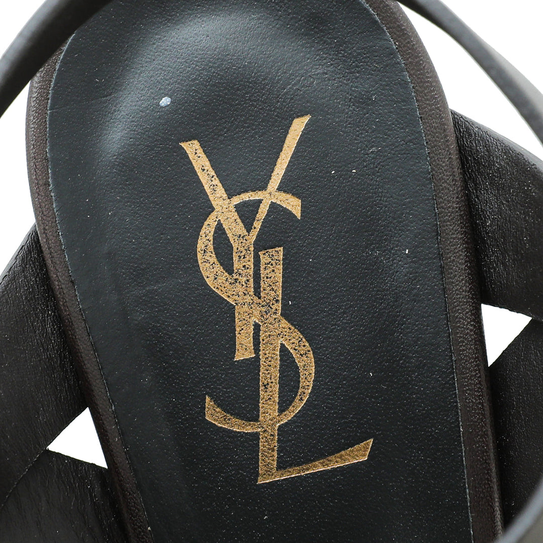 YSL Chocolate Tribute Sandal 40