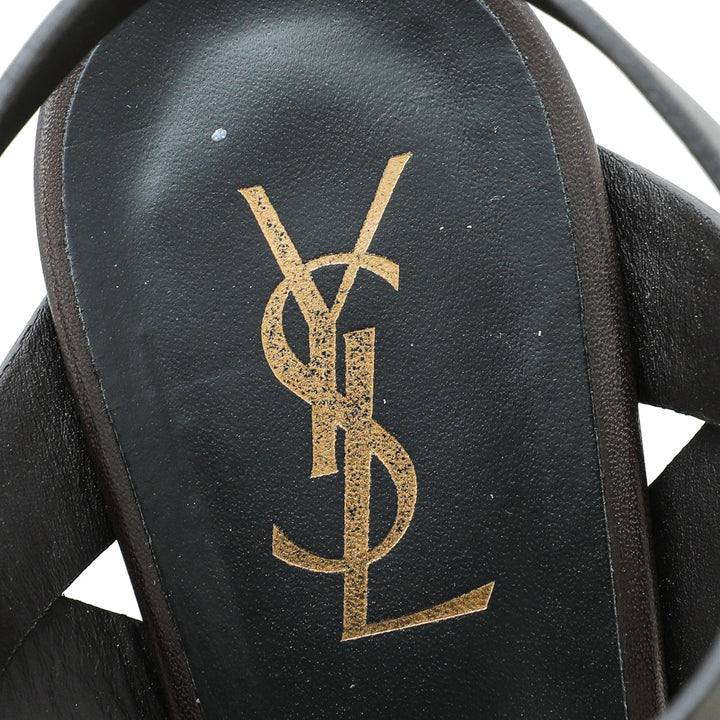 YSL Chocolate Tribute Sandal 40