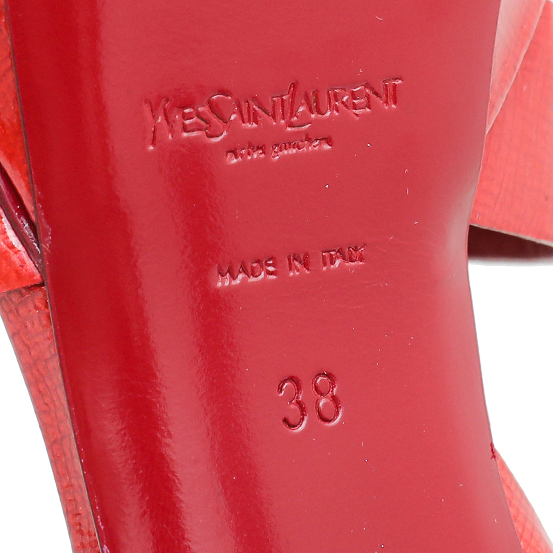 YSL Red Tribute Sandal 38