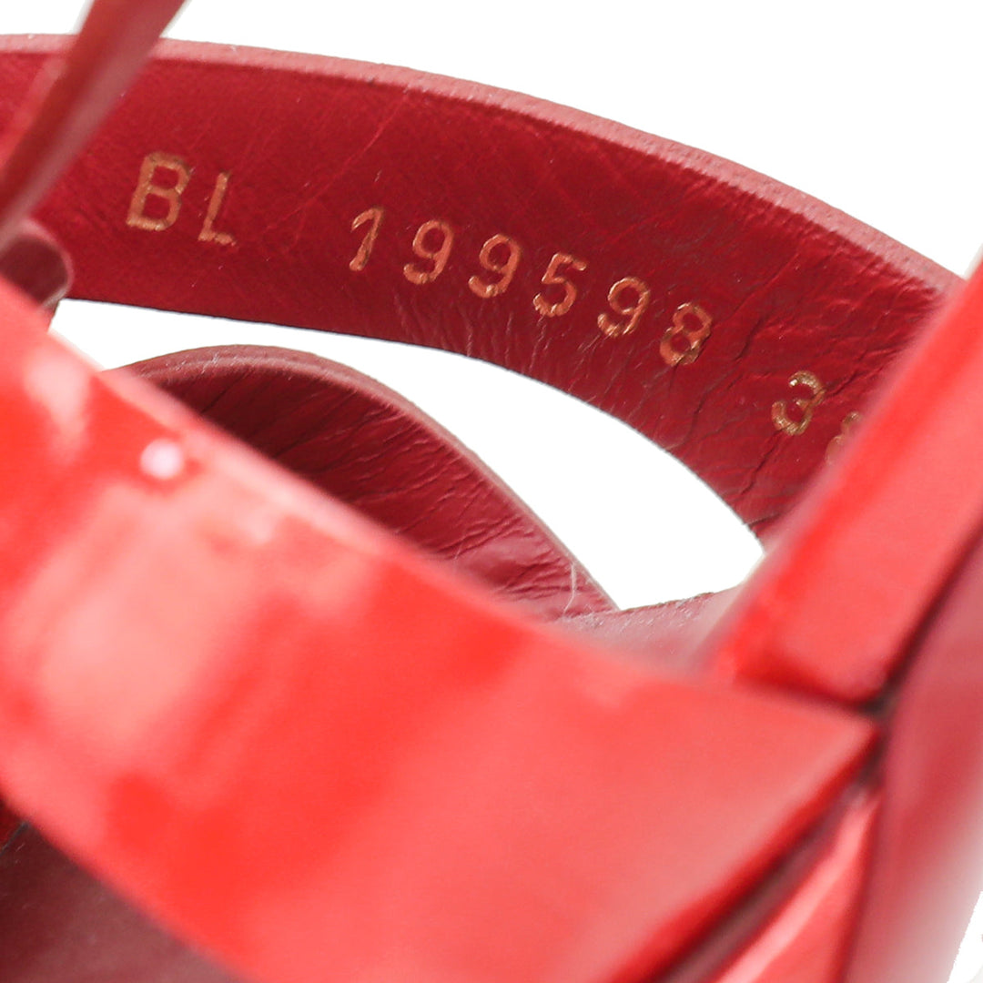 YSL Red Tribute Sandal 38