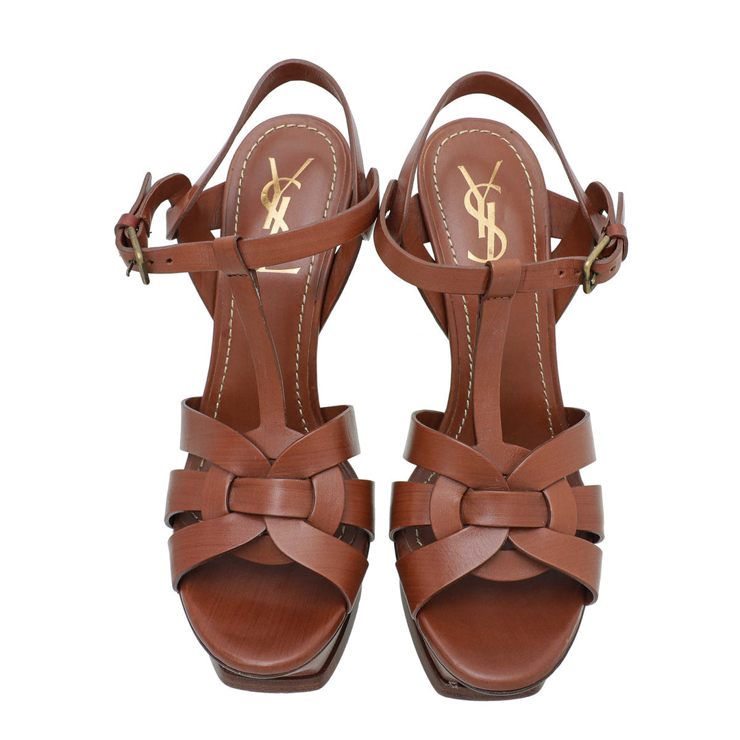 YSL Orange Tribute Sandal 38
