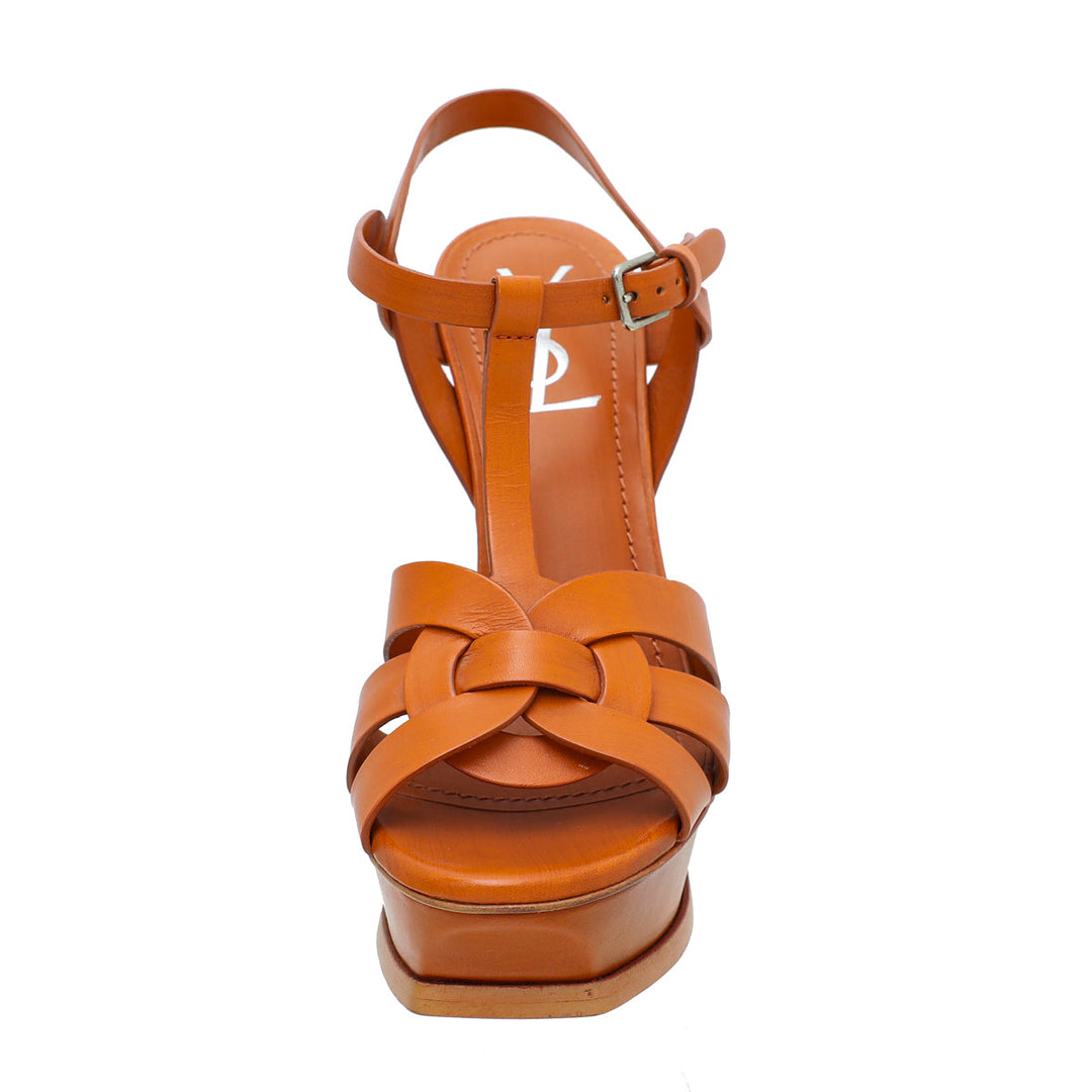 YSL Orange Tribute Sandal 38