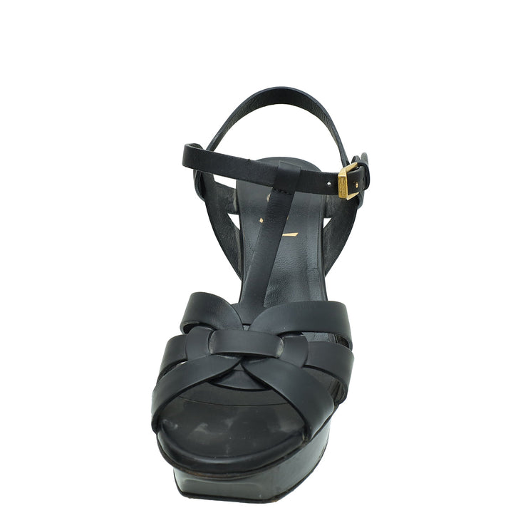 YSL Black Tribute Sandal 36