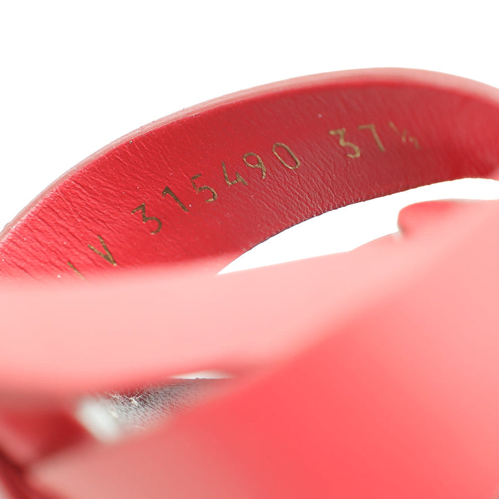 YSL Red Tribute Leather Sandal 37.5