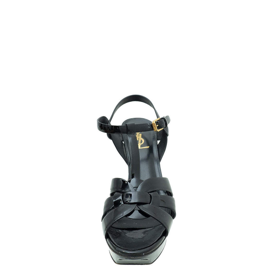 YSL Black Tribute Sandal 37.5